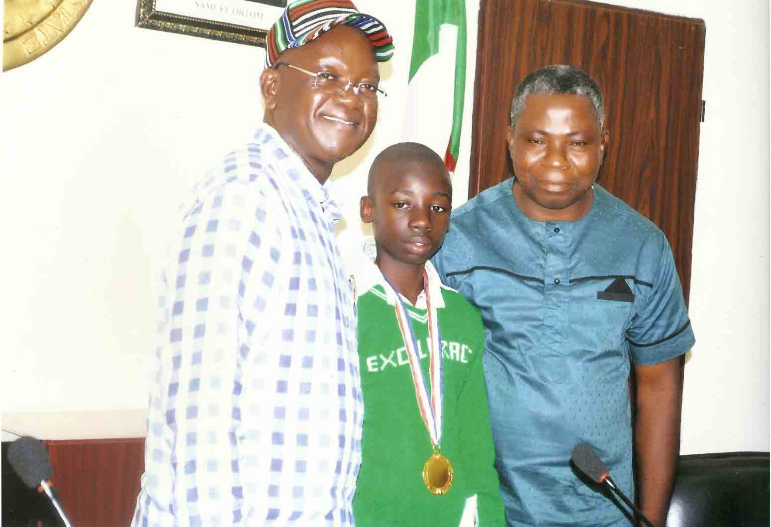 His excellency, Dr. Samuel Ortom, the Governor of Benue State, Michael Paul and Pastor Apeh Emmanuel